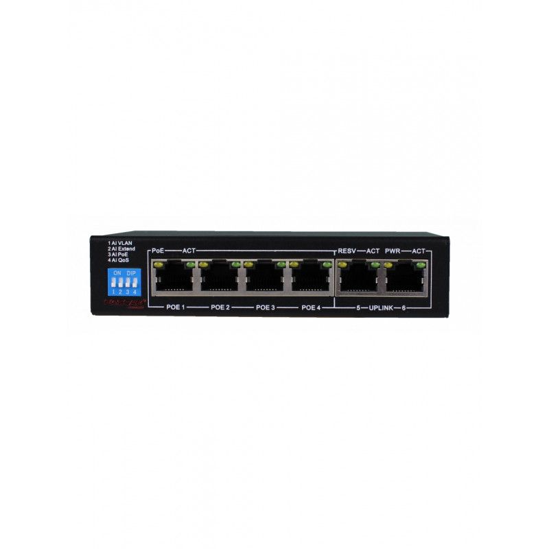 Foscam ps106g PoE Switch 4+2 port Gigabit